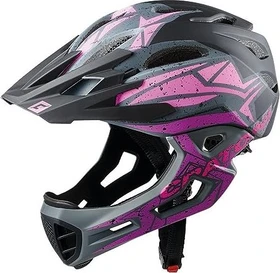 Cratoni C-Maniac Pro Fullface-Helm black/pink/purple matt
