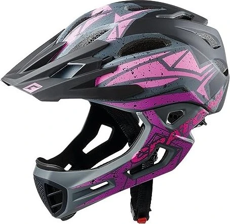Cratoni C-Maniac Pro Fullface-Helm black/pink/purple matt