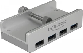 DeLOCK 4-Port USB-Hub mit Feststellschraube, 4x USB-A 3.0, USB-A 3.0 [Buchse] (64046)