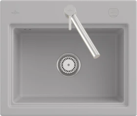 Villeroy & Boch Subway Style 60 S Einbau Becken mittig mit Ablauffernbedienung steam