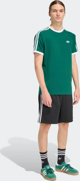 adidas 3-Streifen T-Shirt kurzarm collegiate green (Herren)