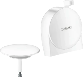 Hansgrohe Exafill Abdeckung für Ab- & Überlaufgarnituren mit Füllfunktion, Kunststoff mattweiß