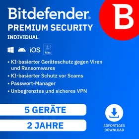 BitDefender Premium Security Individual, 2 Jahre, ESD (deutsch) (PC)