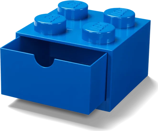 LEGO Aufbewahrungsstein mit Schubfach Schubladenbox, 1 Schublade, blau