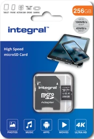 Integral High Speed R100/W45 256GB Kit, UHS-I U3, A1, Class 10