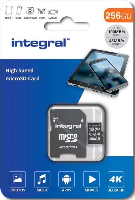 Integral High Speed, microSD UHS-I U3, A1, V30