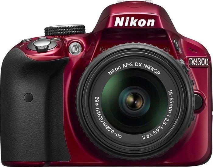 Nikon D3300 rot mit Objektiv AF-P DX 18-55mm 3.5-5.6 G VR
