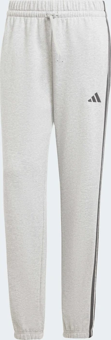 adidas Essentials 3-Streifen French Terry Cuffed Trainingshose lang medium grey heather/black (Damen)