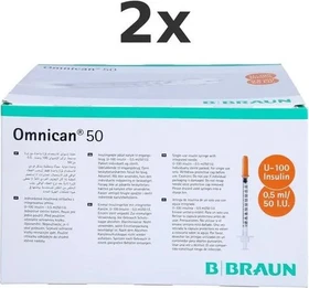 B.Braun Omnican 50 Insulin Einmalkanüle 0.5ml U-1, 100 Stück