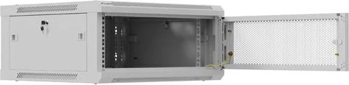 Lanberg WF01 Series 19" Wandschrank 4HE, hängend, Flatpack, Gitternetztür, IP20, RAL 7035, 600mm tief