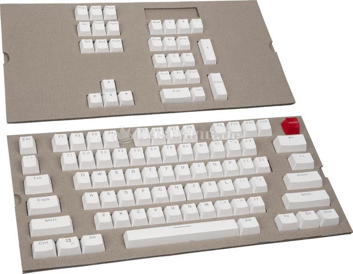 Glorious Keycap Set, Kunststoff (ABS) Double-Shot, weiß, 105 Tasten (104+1), ANSI-US