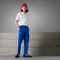 adidas Italien Beckenbauer Trainingshose lang royal blue Vorschaubild