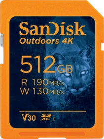 SanDisk Outdoors 4K R190/W130 512GB, UHS-I U3, Class 10
