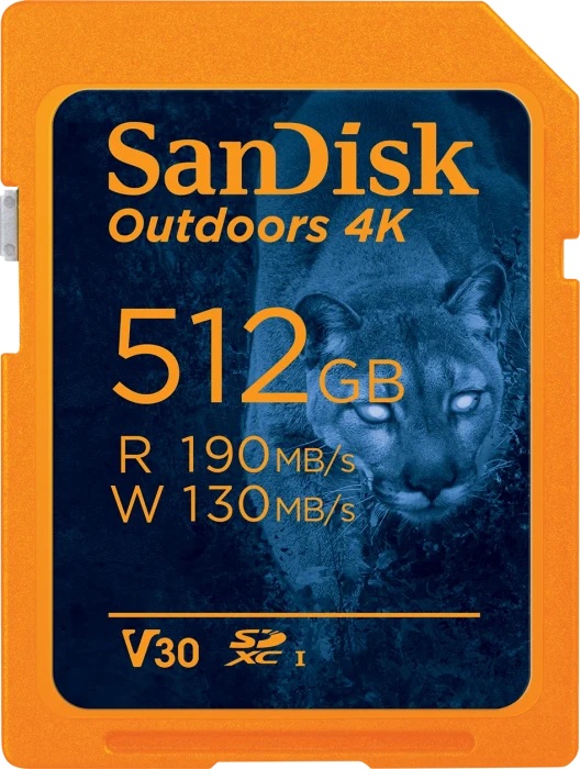 SanDisk Extreme PLUS / Outdoors 4K, SD UHS-I U3, Rev-WV