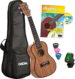 Cascha Konzert Ukulele Mahagoni Set (verschiedene Ausführungen)