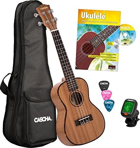Cascha Konzert Ukulele Mahagoni Set (verschiedene Ausführungen)