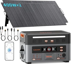 Oscal PowerMax 3600 Solargenerator + 2x Solarpanel 400W, 2016Wh
