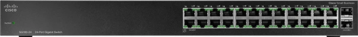 Cisco SG100 Rackmount Gigabit Switch, 22x RJ-45, 2x RJ-45/SFP