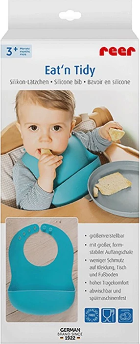 reer Eat'n Tidy Silikon Lätzchen blau