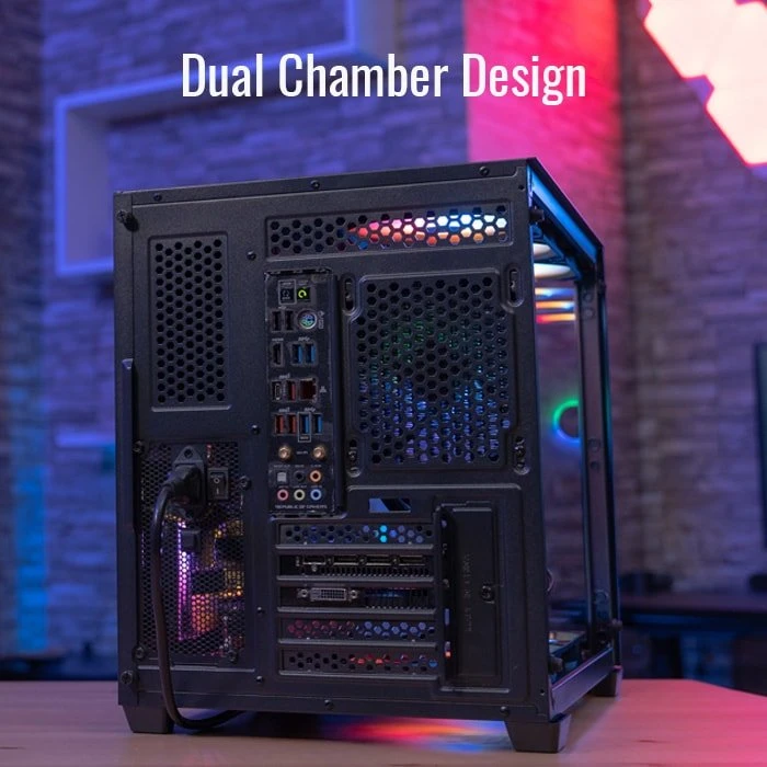 AeroCool Dryft Mini [V1], Lüfter LED Fixed RGB, Glasfenster