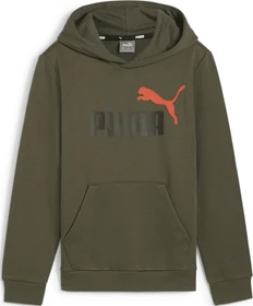 Puma Essentials+ Two Tone Big Logo Hoodie dark olive (Junior)