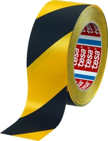 tesa 4169 Bodenmarkierung gelb/schwarz, Bodenmarkierung/Klebeband, 50mm/33m, 1 Stück