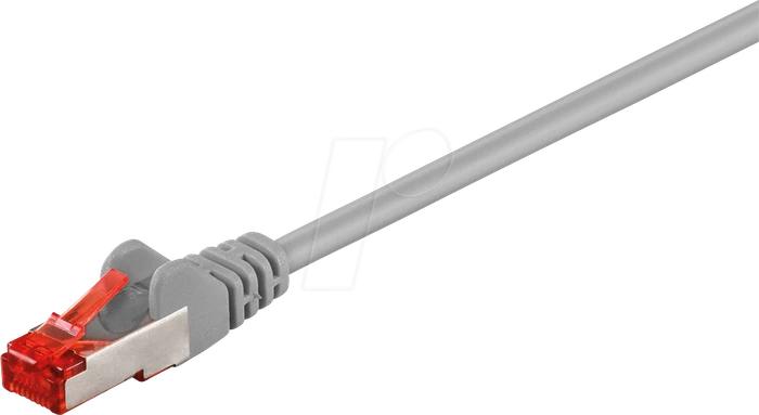 Goobay Patch-Kabel CAT6 5.0m grau S/FTP Kabel Netzwerk SFTP 5 m RJ-45 Grau (93572) Image