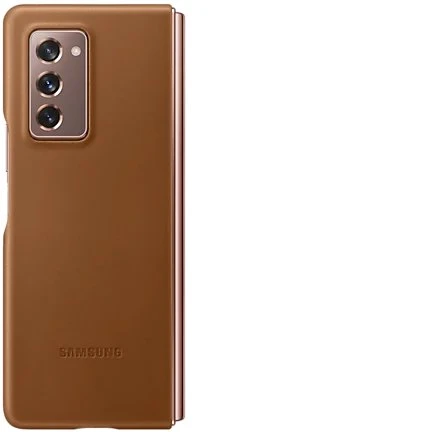 Samsung Leather Cover für Galaxy Z Fold 2 5G braun