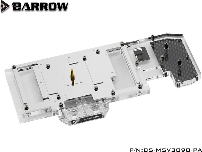 Barrow NVIDIA RTX 3090 LRC 2.0 Full Coverage GPU Water Block, MSI 3090 Ventus Aurora