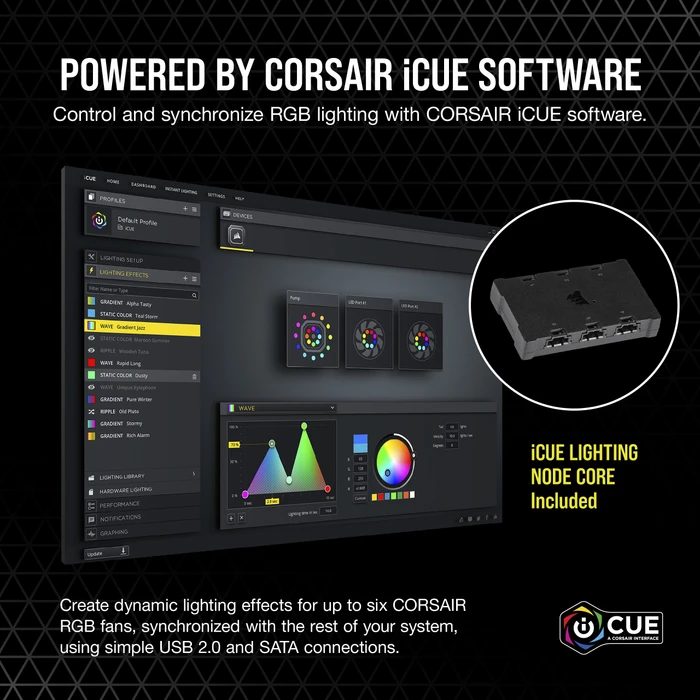 Corsair ML Series iCUE ML120 RGB Elite Triple Fan Kit, schwarz, LED-Steuerung, 120mm, 3er-Pack
