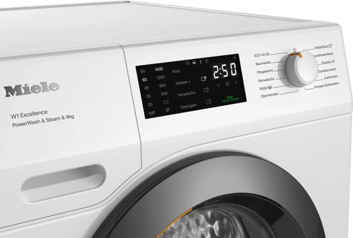 Miele W1 Excellence WED395WPS PowerWash & Steam & 9kg Frontlader