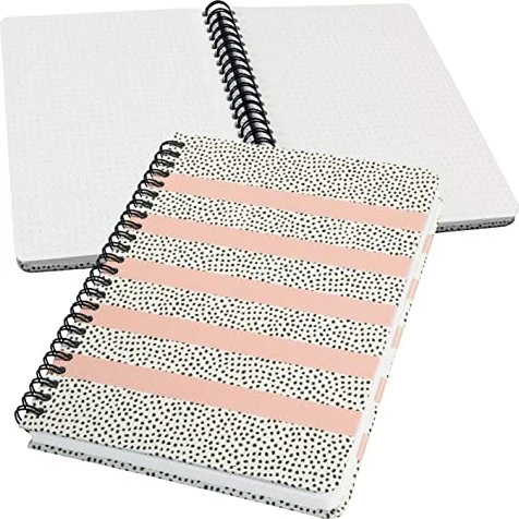Sigel Jolie Spiral-Notizbuch, A5, punktiert, Hardcover, Motiv Sweet Dots, 120 Blatt