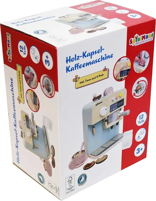 SpielMaus Holz Kapsel-Kaffeemaschine