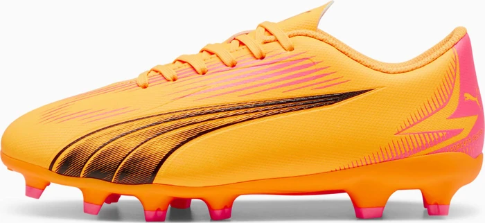 Puma Ultra Play FG/AG sun stream/puma black/sunset glow (Junior)