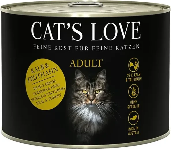 Cat's Love Mix Kalb und Truthahn mit Katzenminze, 1.20kg (6x 200g)