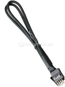 BitFenix Alchemy interne USB-Verlängerung, 0.3m, sleeved schwarz