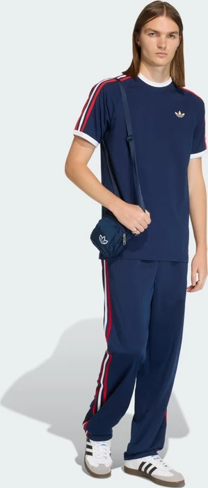 adidas 3-Streifen T-Shirt kurzarm night indigo/better scarlet/white (Herren)