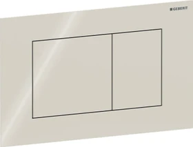 Geberit Sigma40 Betätigungsplatte eckig, 2-Mengen-Spülung, sandgrau