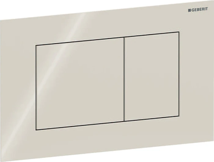Geberit Sigma40 Betätigungsplatte eckig, 2-Mengen-Spülung, sandgrau