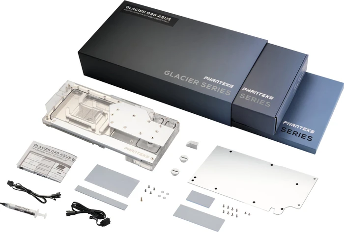 Phanteks Glacier G40 ASUS, RTX 4090 Strix & TUF chrome, mit Backplate