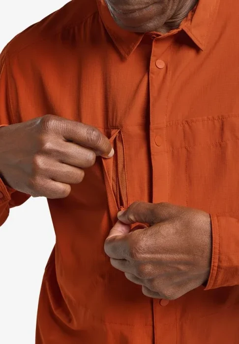 Jack Wolfskin Sierra Canyon Hemd langarm burnt orange (Herren)