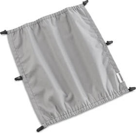 Croozer Kraams Zweisitzer Fahrradanhänger Sonnenschutz stone grey
