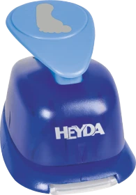 Heyda Hebel-Motivstanzer groß, Fuß, blau, 25mm
