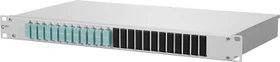 Metz Connect OpDAT fix splice LWL-Patchpanel SC-D Kupplungen, OM3 aqua, 12-Port, 1HE, 1HE