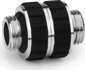 Alphacool Apex Grip Doppelnippel AG/AG drehbar G1/4", chrom