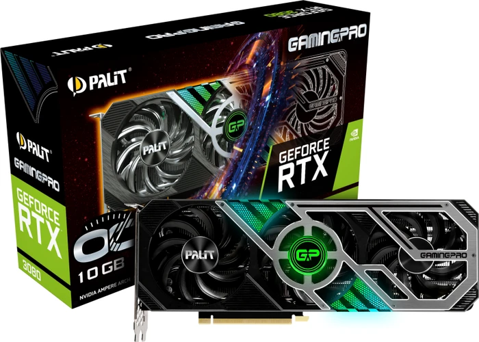 Palit GeForce RTX 3080 GamingPro OC V1 (LHR), 10GB GDDR6X, HDMI, 3x DP