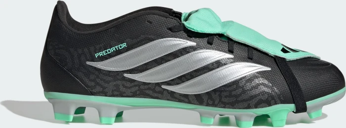adidas Predator Club Fold-Over Tongue FG/MG core black/silver metallic/pulse mint (Herren)