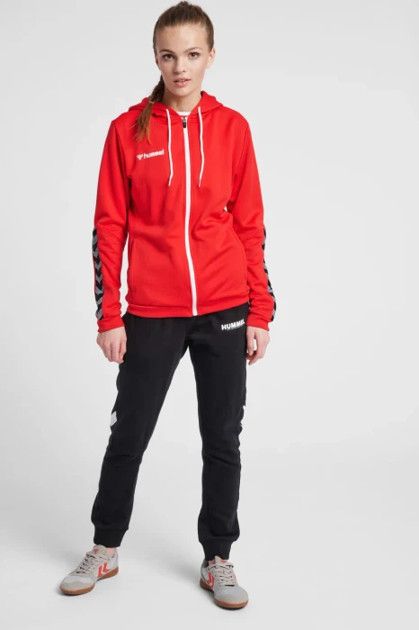 hummel Authentic Poly Zip Hoodie true red (Damen)