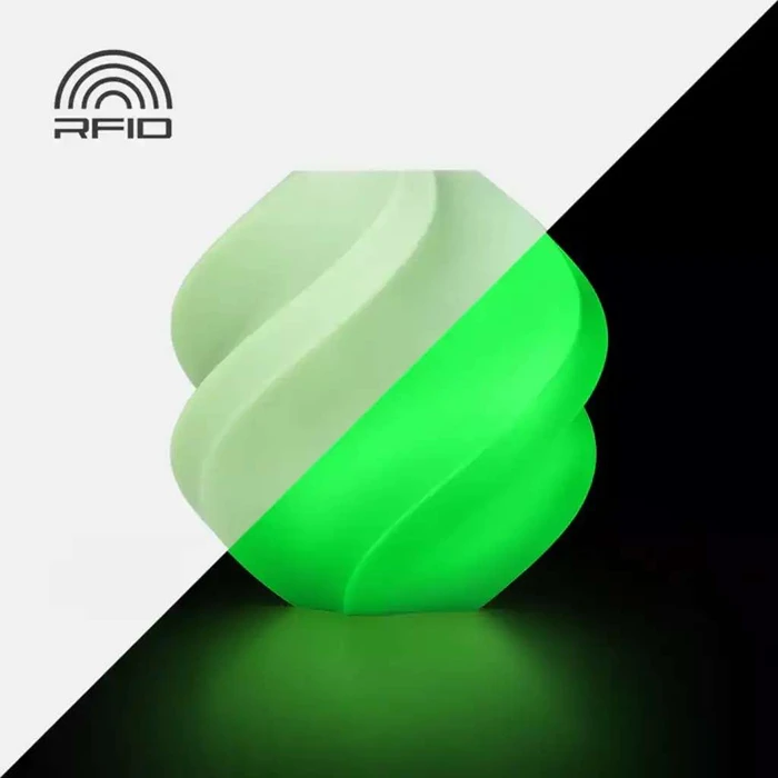 Bambu Lab PLA Glow, grün, Spule, 1.75mm, 1.00kg