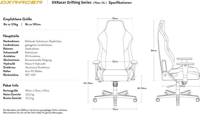 DXRacer Drifting Series 2023 XL Kunstleder Gamingstuhl, schwarz/rot